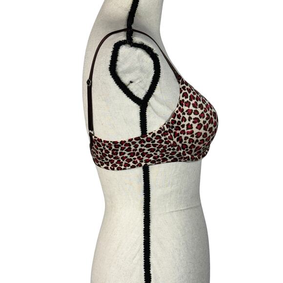 Victoria’s Secret SZ 34C Biofit Demi Uplift Bra Leopard Print Push-Up Adjustable - Picture 3 of 8